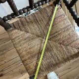 Turned wood corner chair