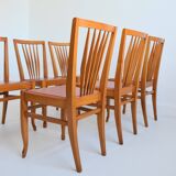 Set of 6 vintage chairs from the 1960s.