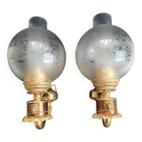 Pair of bronze wall sconces in Empire/Napoleon III style.