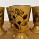 Set of 5 hand-decorated floral mazagrans