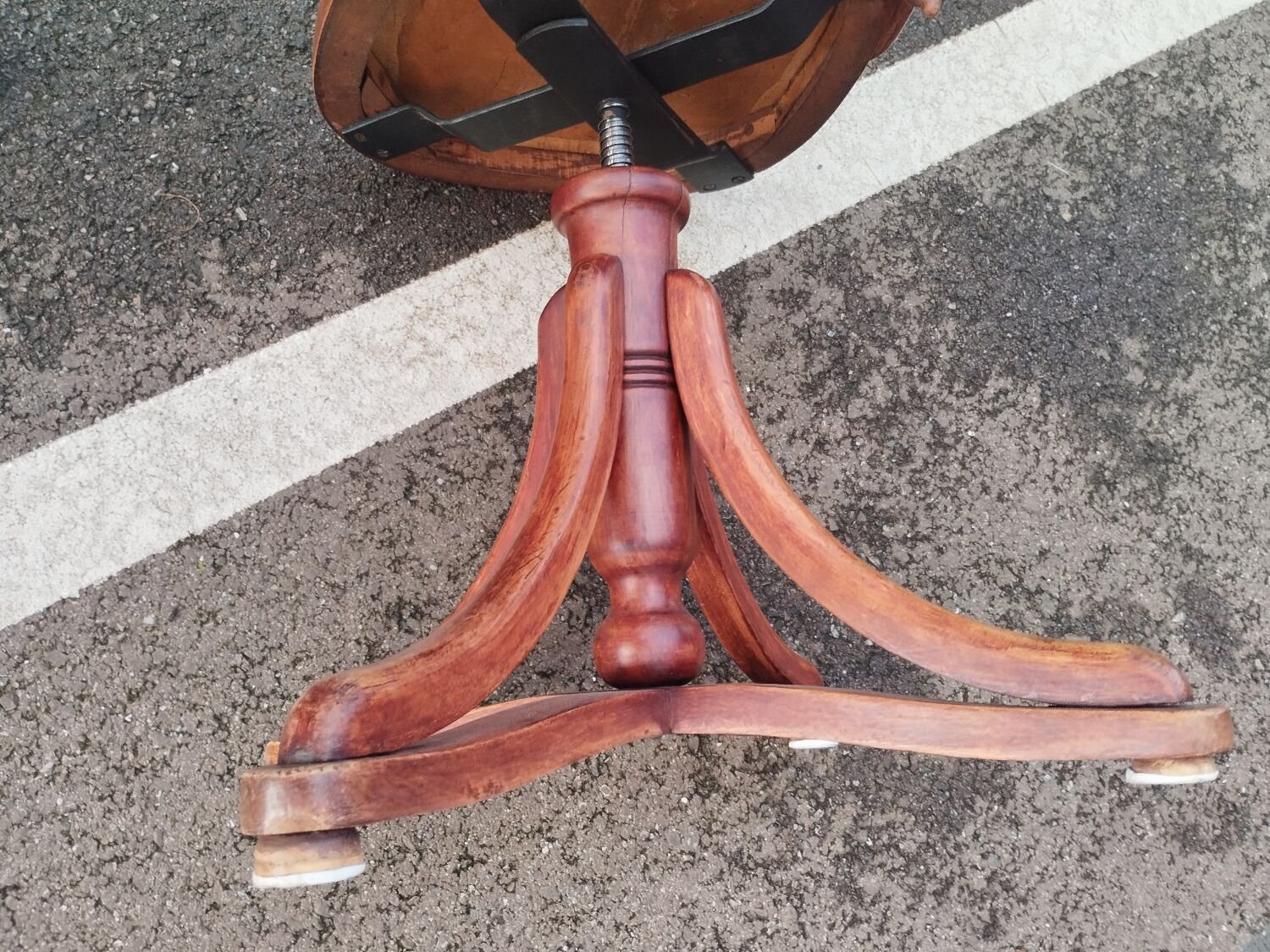 Vintage wooden antique office chair