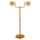 Mid-century organic floor lamp in birch and brass, Sweden, 1950s