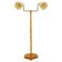 Mid-century organic floor lamp in birch and brass, Sweden, 1950s
