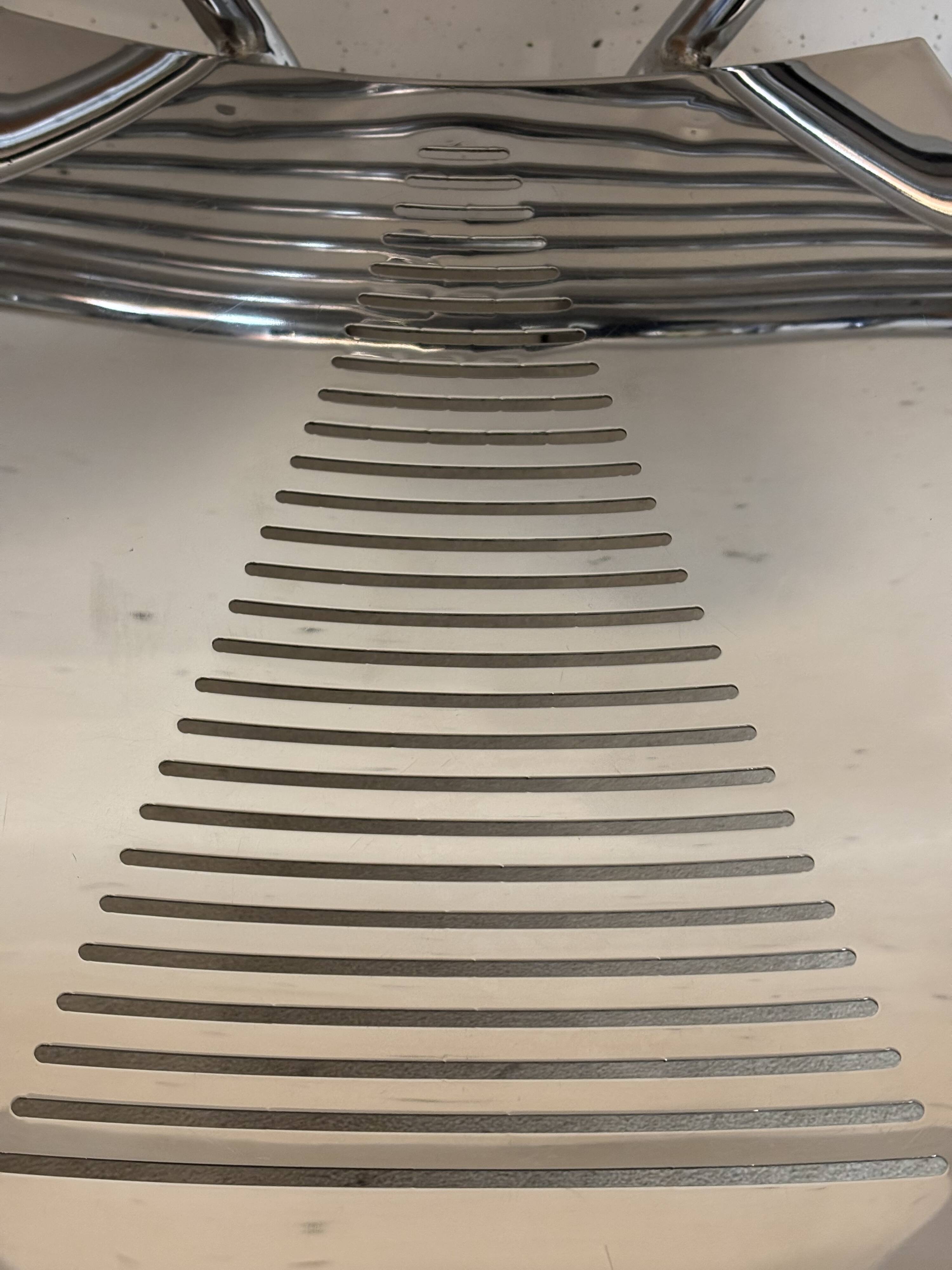 Fauteuil métal chromé, Ronald-Cecil Sportes, 1980