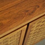 Vintage German Rio sideboard in rosewood, woven finish, Leo Bub, 19