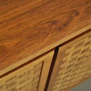 Buffet rio allemand vintage en palissandre, finition tissée, leo bub, 19