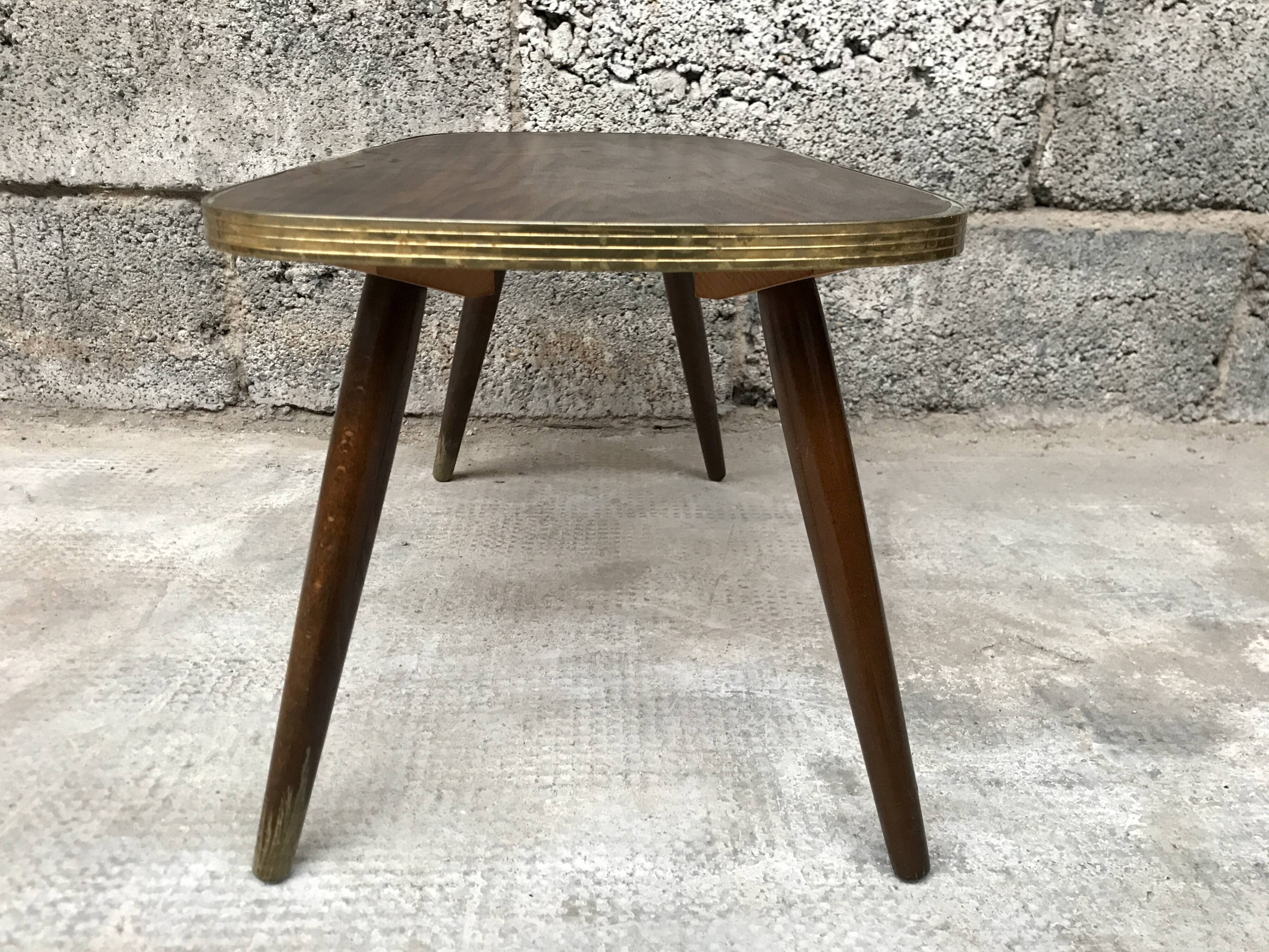 Table d’appoint table basse porte plantes cactus fleurs vintage midcentury 1950 ancien