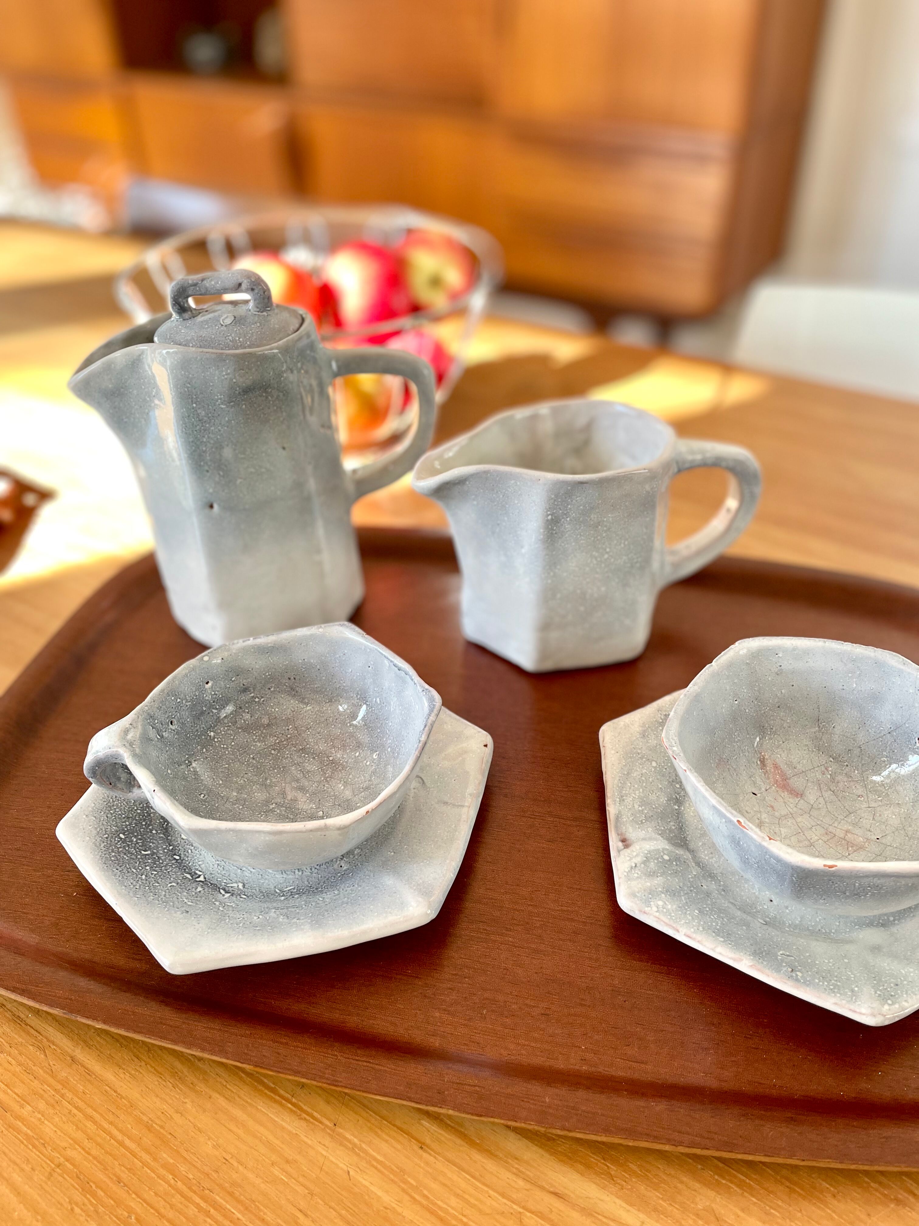 Vintage ceramic coffee service Idlas "felucca"