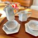 Vintage ceramic coffee service Idlas "felucca"
