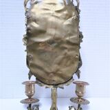 Patinated bronze chandelier mirror early twentieth century