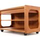 Desserte, table d'appoint vintage en teck sur roulettes, Danemark