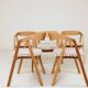 Scandinavian design solid oak dining chairs
