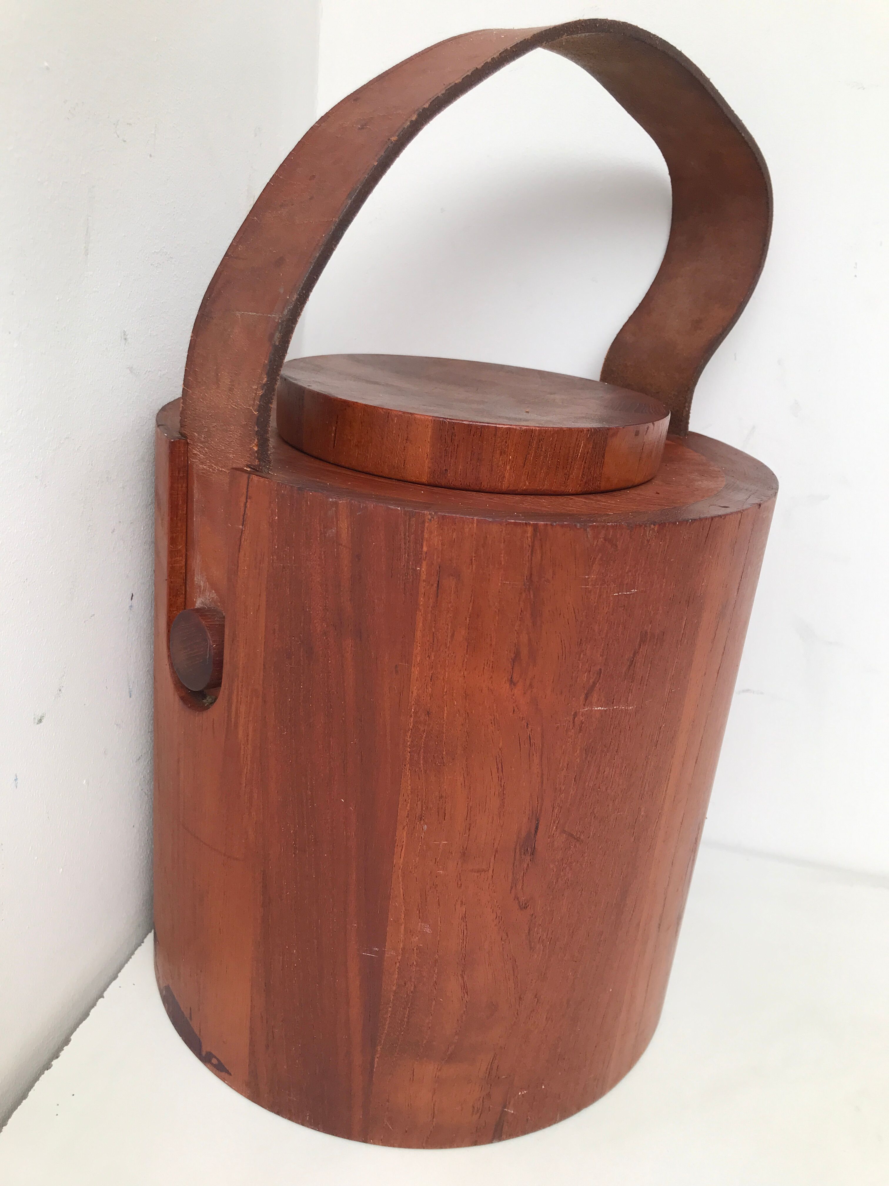 Teak ice bucket by Jens H. Quistgaard for Nissen, Denmark 1960