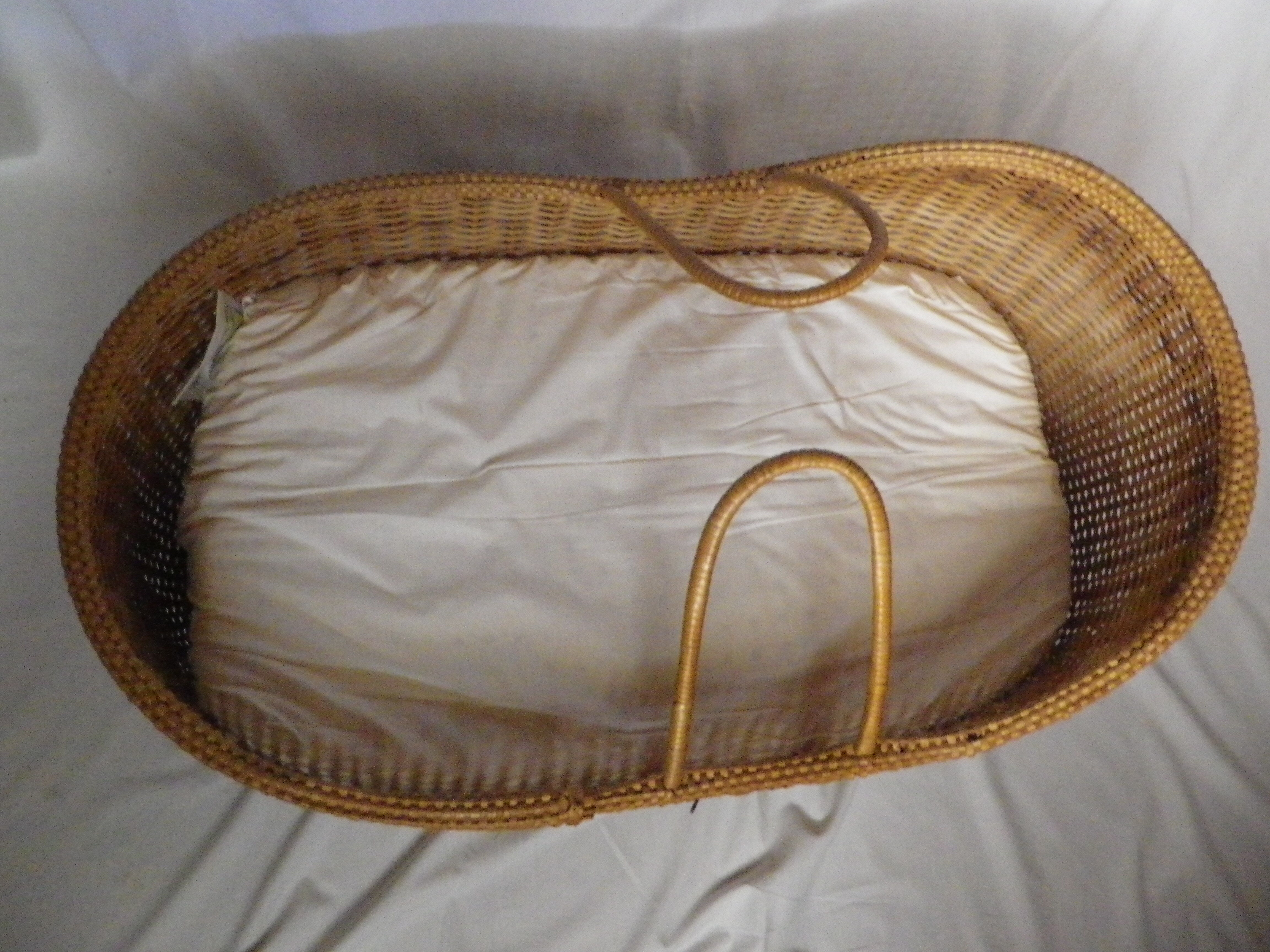 Antique wicker bassinet for babies