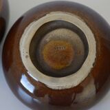 Mid Century Modern Ceramic Set: Handmade Vase & Ashtray, Yugoslavia