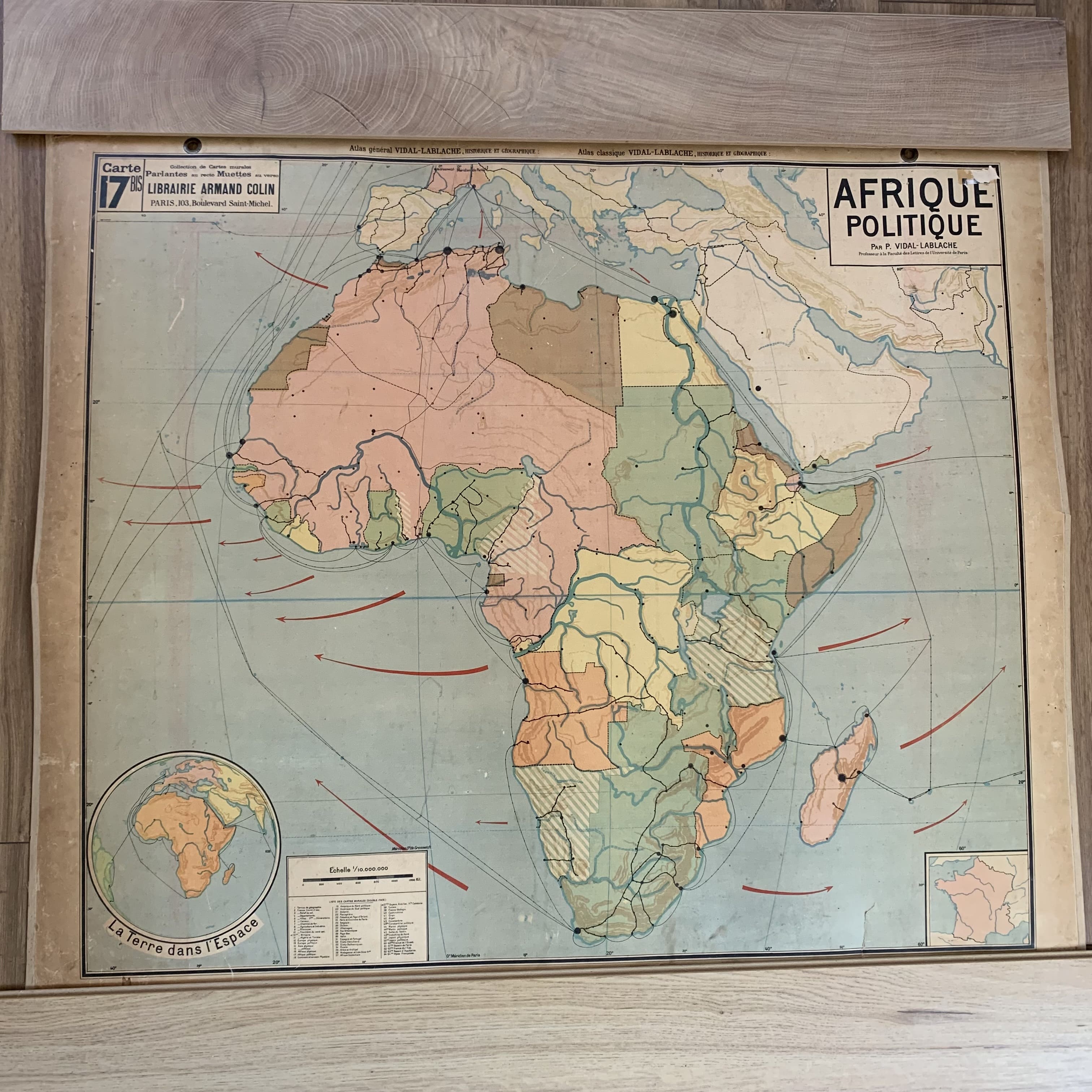 Old map Political Africa - n°17 and 17 bis by Vidal Lablache