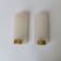 Pair of frosted perspex wall lights and brass, France 1960.