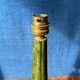 Pied de lampe vintage Le Tanneur cuir/laiton 1980’s