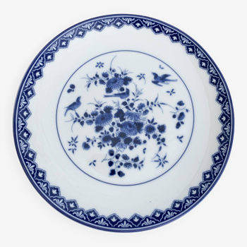 Assiette de collection en porcelaine rijks museum fleurs et oiseaux bleus, vintage et collector