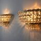 Pair of Regency wall lamps, cut crystals, Italy, 1980