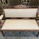 Louis XVI style marquetry bench