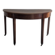 Old half-moon table or serving trolley on wheels