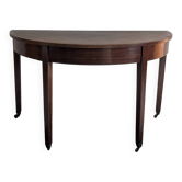 Old half-moon table or serving trolley on wheels