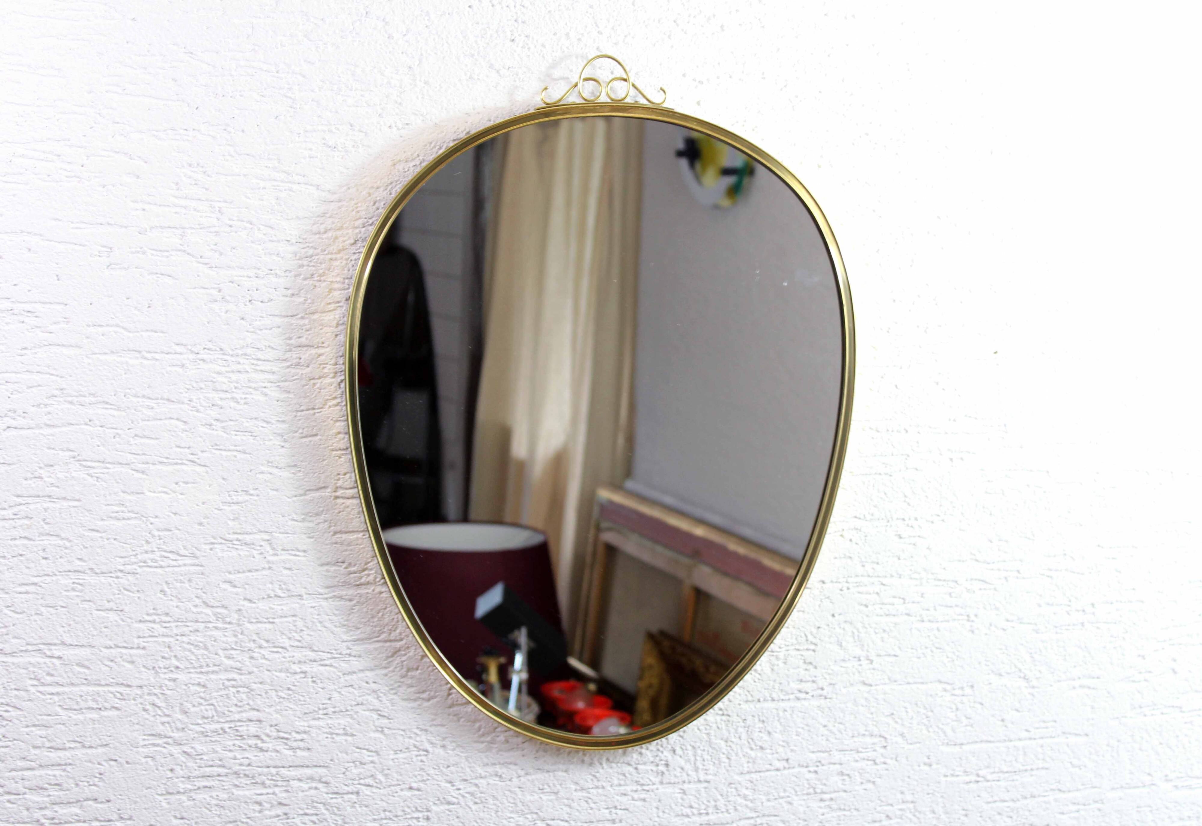 Miroir forme libre en laiton 1970