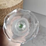 Crackle glass tulip vase