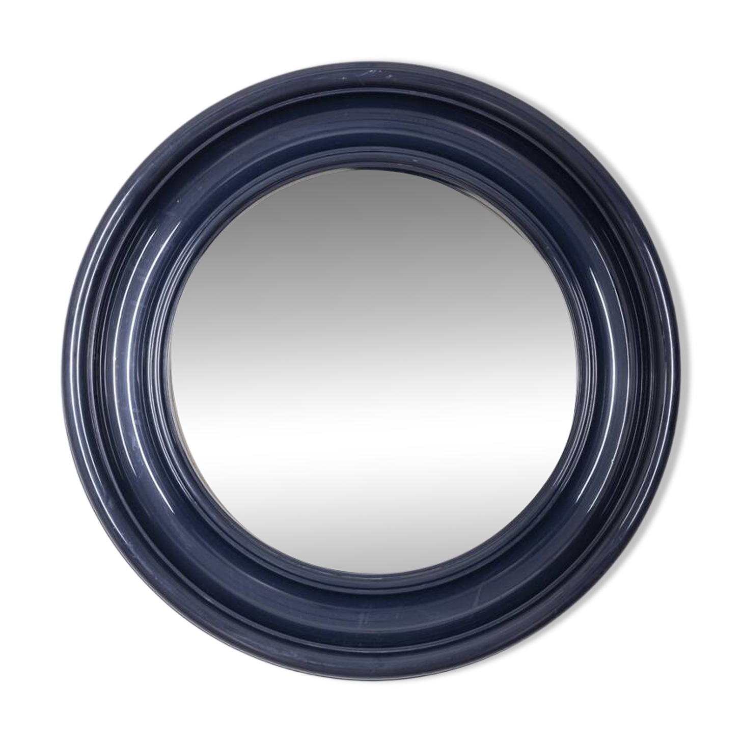 Vintage 1970s Italian design blue plastic wall mirror
