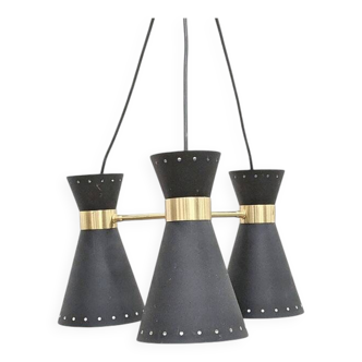 Suspension noire vintage