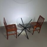 Italian folding table 80's aluminium frame