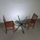 Italian folding table 80's aluminium frame