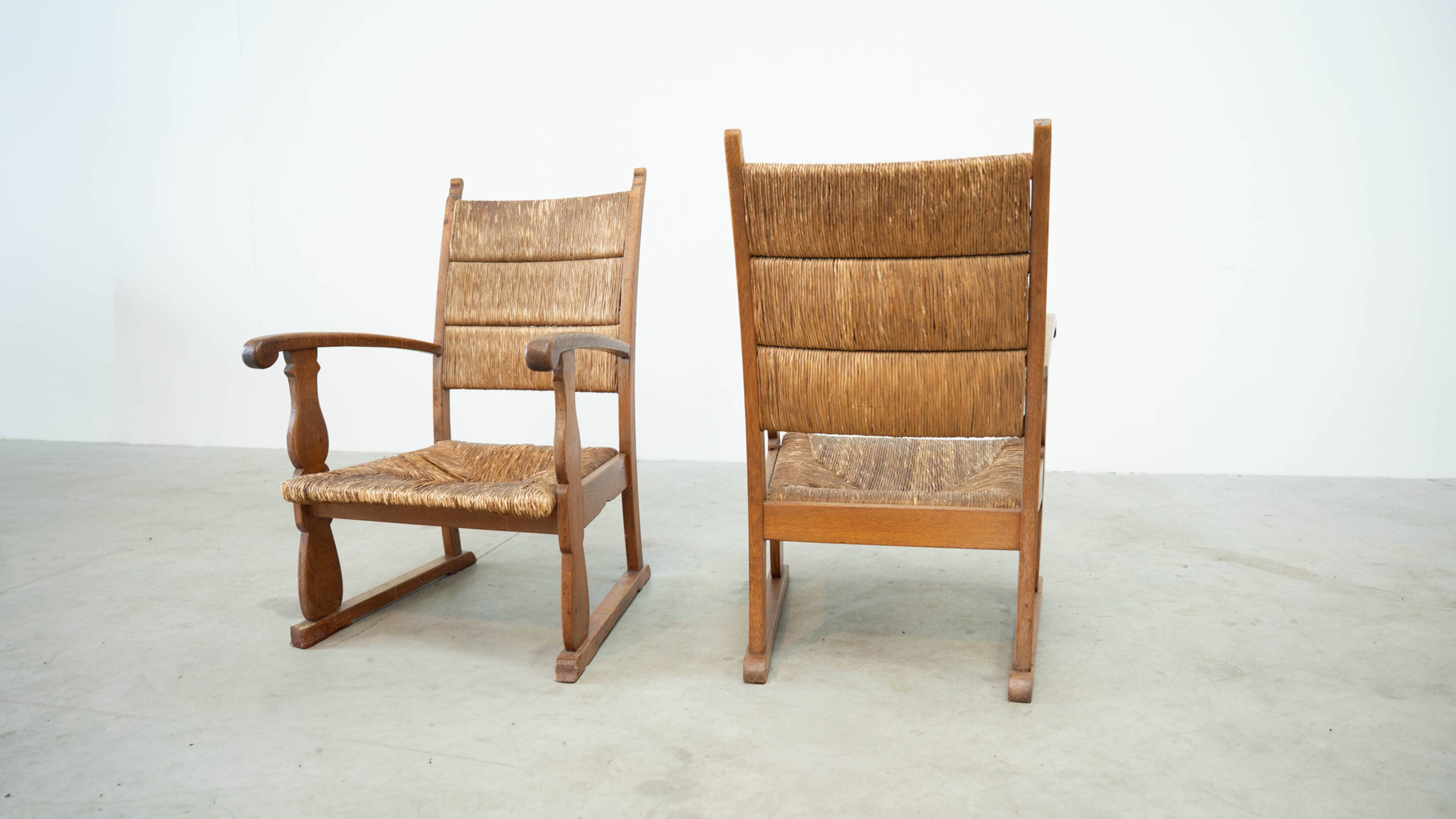 Set of two French lounge chairs