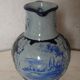 Cobalt blue faience wine pitcher west germany