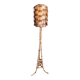 Lampadaire tripode en bambou et rotin