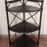 Rattan corner shelf