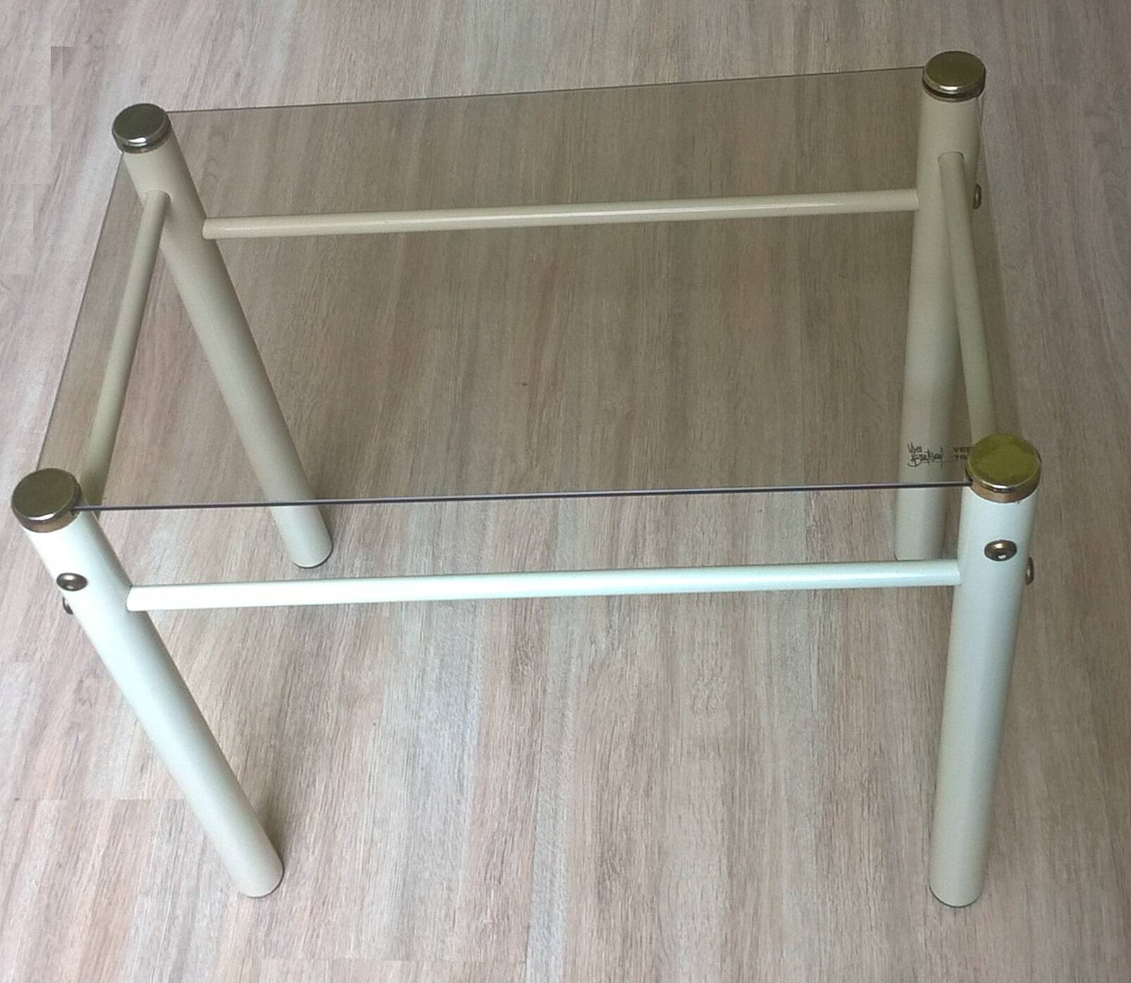 Glass end table “Yves Boutboul” - 1980s