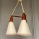 Suspension boomerang scandinave teck opaline 1960 Louis Kalff