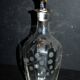 Carafe à liqueur 1900 en cristal soufflé gravé fougère muguet Cave à liqueur Cabaret