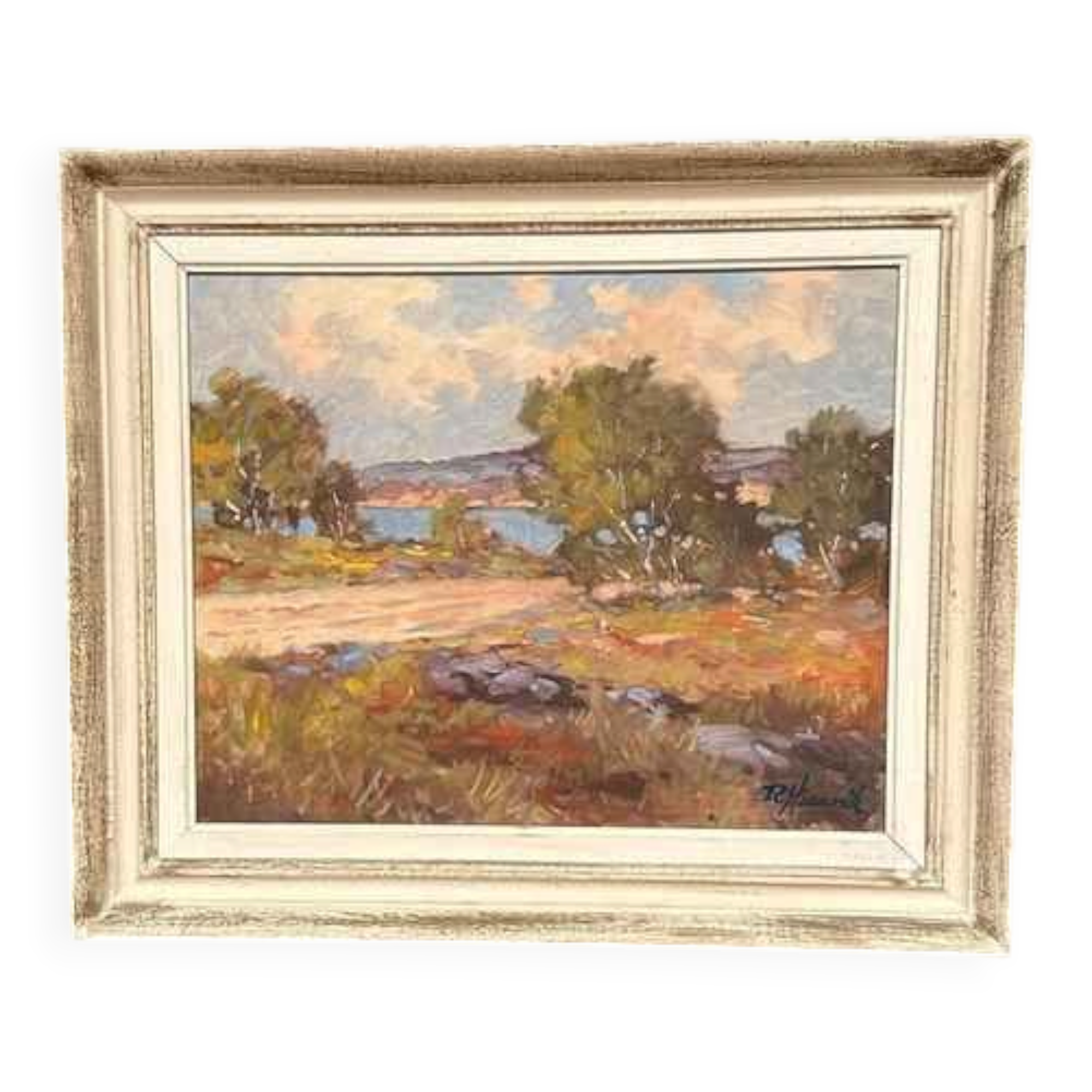 Original Oil on Canvas – “Landskap” by R. Keswik – Signed – Vintage