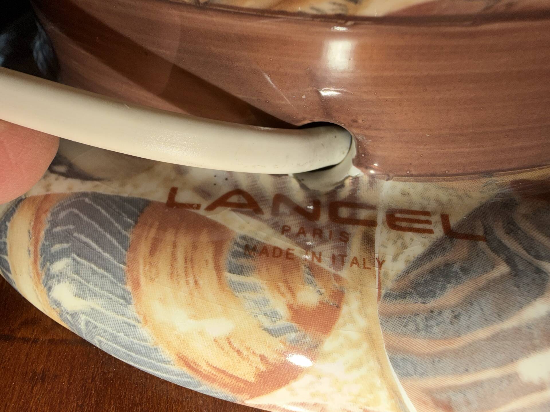 Lamp base Lancel Paris vintage - made in Italy - shell decor