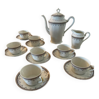 Balleroy Frères Limoges porcelain coffee set