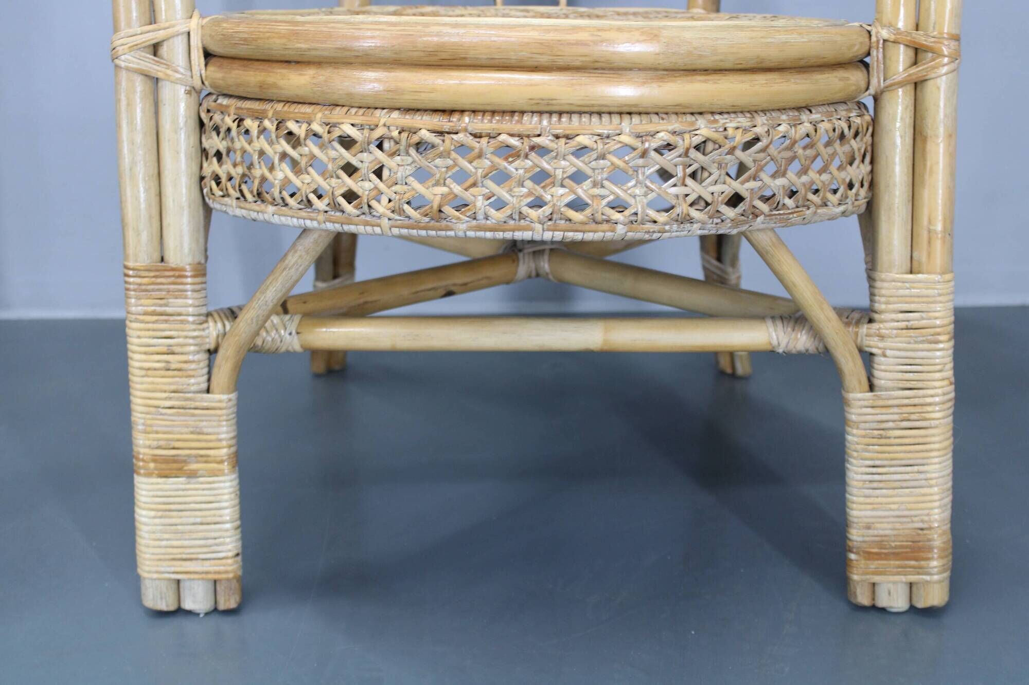 1970s Set of Four Rattan Chairs, Italy