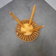 Jan Kalous Rattan Stool for ÚLUV, Czechoslovakia, 1960s