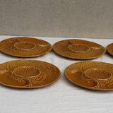 Assiettes en barbotine Gien