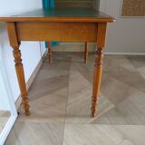 Minister's desk style L. Philippe – 2 drawers – cherry wood – faux leather desk mat