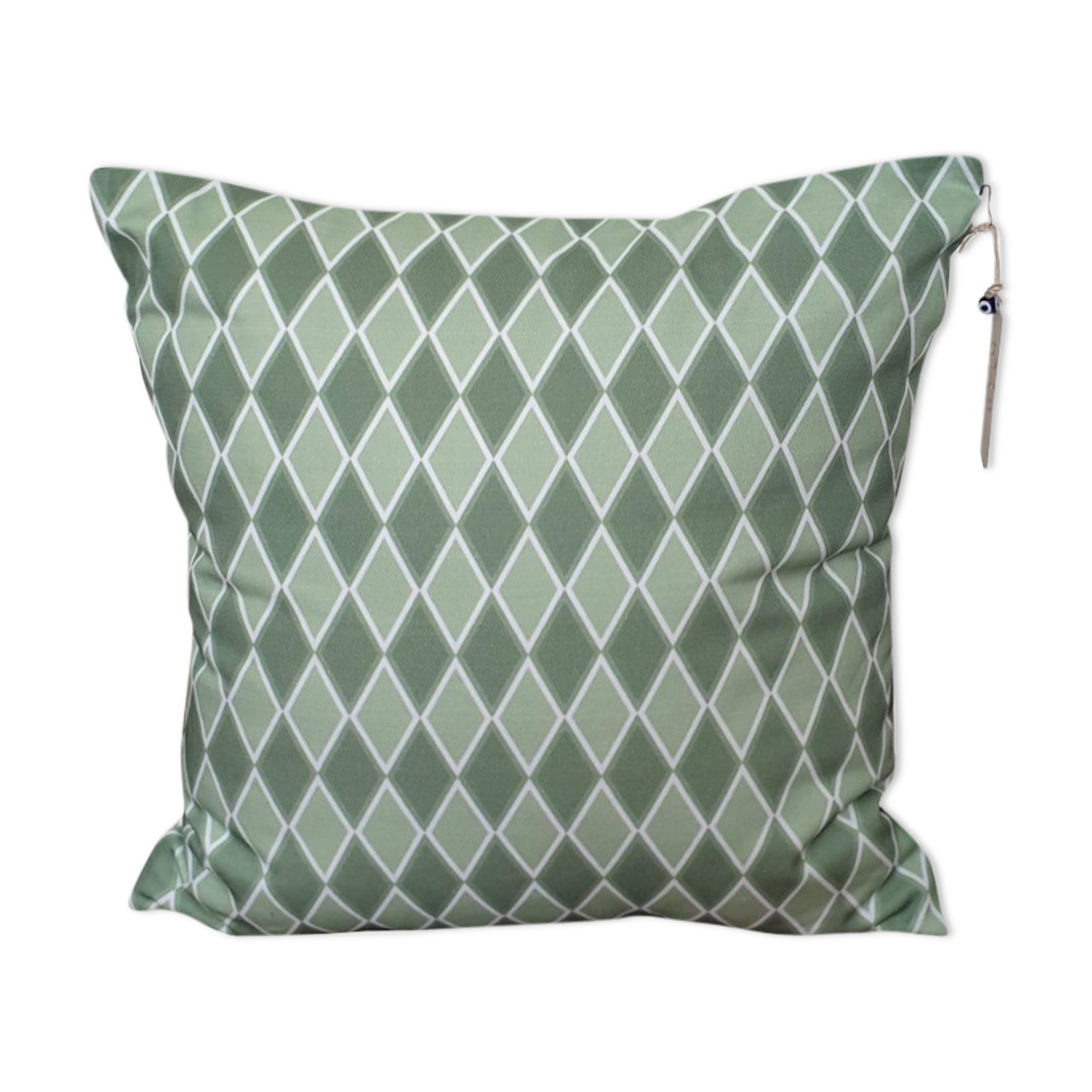 White green geometric cushion cover
