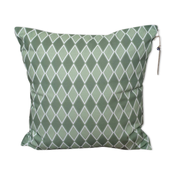 Housse de coussin géométrique blanc vert 50x50cm