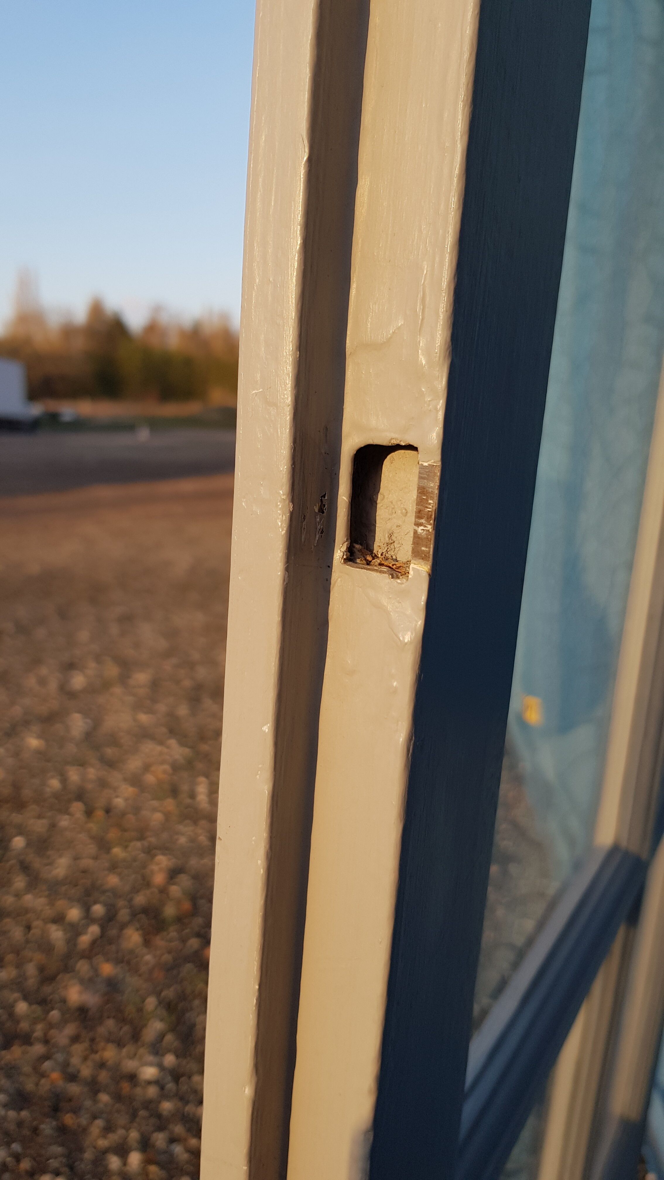 Lot of a double oak glass door